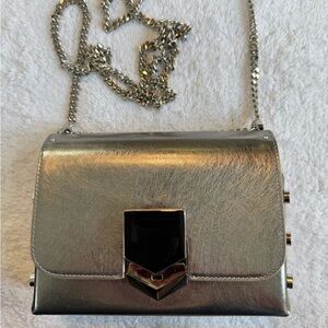 Jimmy Choo Metallic Silver Crossbody Bag